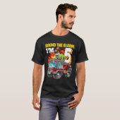 Sound The Alarm I'm 5 Dinosaur Firefighter 5Th Bir T-shirt (Voorkant volledig)