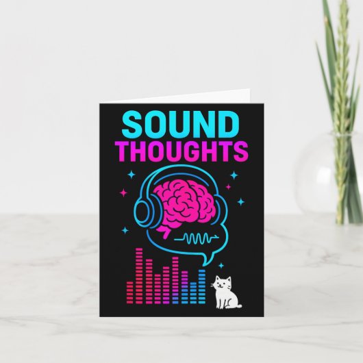 Sound Thoughts Stoic Philosophy Minimalist Slogan  Kaart (Voorkant)