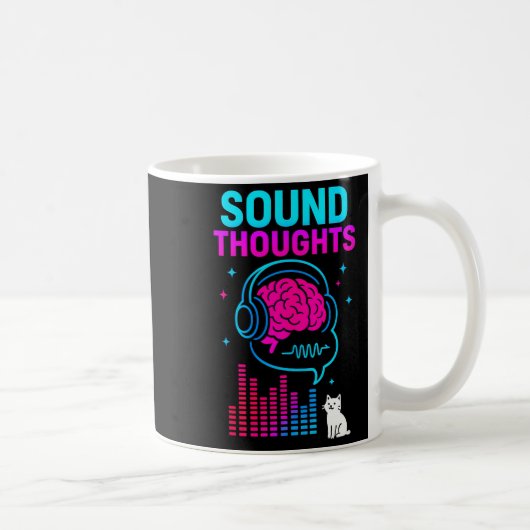 Sound Thoughts Stoic Philosophy Minimalist Slogan  Koffiemok (Rechts)