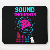 Sound Thoughts Stoic Philosophy Minimalist Slogan  Muismat (Voorkant)