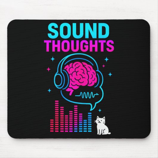 Sound Thoughts Stoic Philosophy Minimalist Slogan  Muismat (Voorkant)