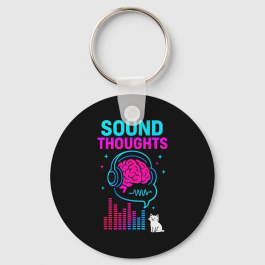 Sound Thoughts Stoic Philosophy Minimalist Slogan  Sleutelhanger (Voorkant)