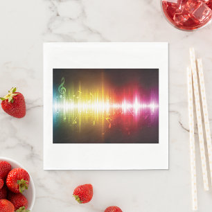 Sound Wave Abstract Paper Napkins Servet