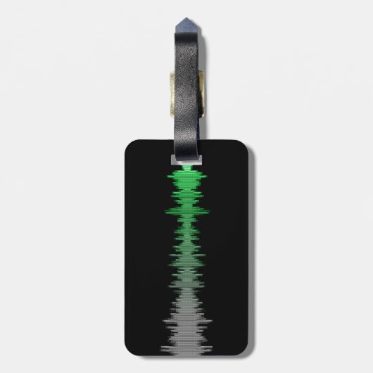 Sound Wave Bagagelabel (Achterkant verticaal)