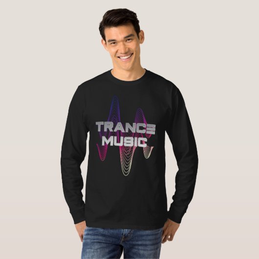 Sound Wave Design for Trance Music Fans T-shirt (Voorkant volledig)