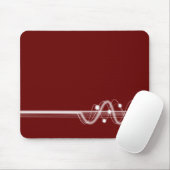 Sound Wave - Donkere maroon Muismat (Met muis)