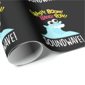Sound Wave Funny Ocean Pun Dark BG Cadeaupapier (Rol Hoek)
