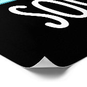 Sound Wave Funny Ocean Pun Dark BG Poster (Hoek)