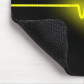 Sound Wave - Geel op zwart Muismat (Hoek)