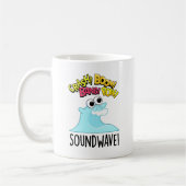 Sound Wave Grappige Ocean Pun Koffiemok (Links)