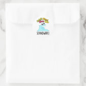 Sound Wave Grappige Ocean Pun Ronde Sticker (Tas)