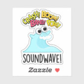 Sound Wave Grappige Ocean Pun Sticker (Vel)