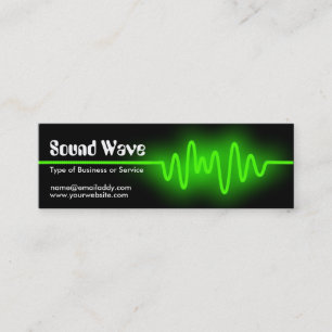 Sound Wave - Groen en Zwart Mini Visitekaartje
