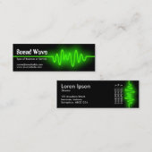 Sound Wave - Groen en Zwart Mini Visitekaartje (Voorkant / Achterkant)
