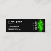 Sound Wave - Groen en Zwart Mini Visitekaartje (Achterkant)