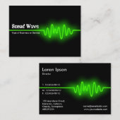 Sound Wave - Groen en Zwart Visitekaartje (Voorkant / Achterkant)