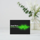 Sound Wave - Groen en Zwart Visitekaartje (Staand voorkant)