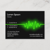 Sound Wave - Groen en Zwart Visitekaartje (Achterkant)