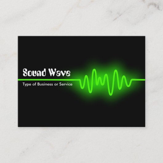 Sound Wave - Groen en Zwart Visitekaartje (Voorkant)