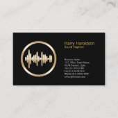 Sound Wave Icon Sound Engineer Visitekaartje (Voorkant)