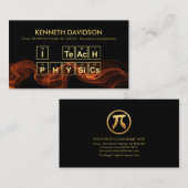 Sound Wave Physics Tutor Periodic Table Chemist Visitekaartje (Voorkant / Achterkant)