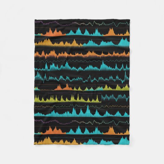 Sound Waves Fleece Deken (Voorkant)