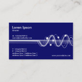 Sound Waves II - Donkerblauw Visitekaartje (Achterkant)