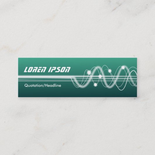 Sound Waves II - Shaded Green Mini Visitekaartje (Voorkant)