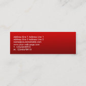 Sound Waves II - Shaded Red Mini Visitekaartje (Achterkant)