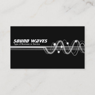 Sound Waves II - zwart Visitekaartje