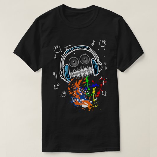 Sound Waves Music Mech T-shirt (Design voorkant)