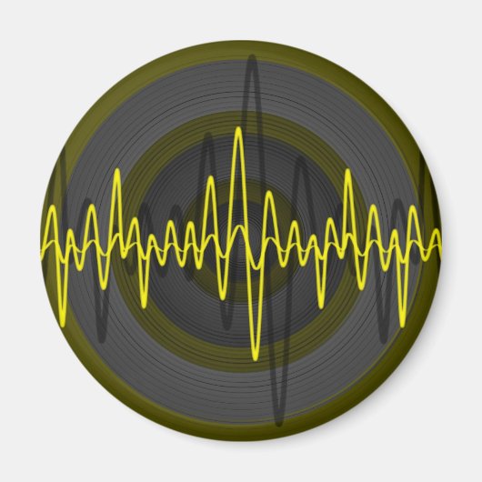Sound Yellow Dark fridge magnet (Voorkant)