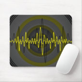 Sound Yellow Dark mousepad Muismat (Met muis)