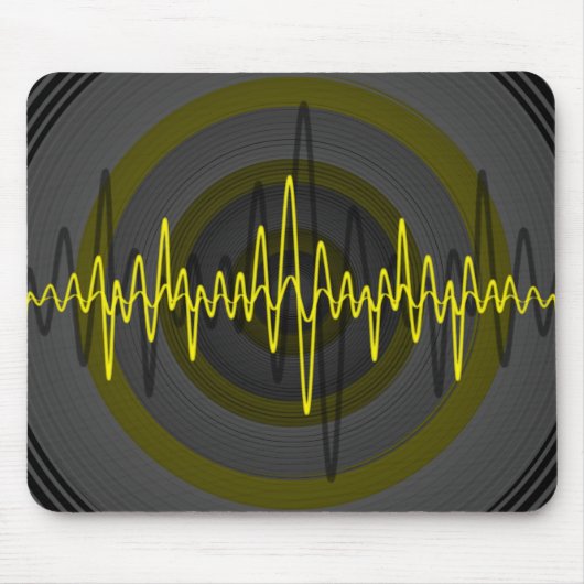 Sound Yellow Dark mousepad Muismat (Voorkant)