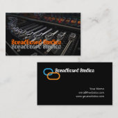 Soundboard muziekkaart Sjabloon Visitekaartje (Voorkant / Achterkant)