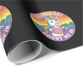 Sounds Gay Count Me In Unicorn Rainbow LGBTQ Cadeaupapier (Rol Hoek)