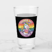 Sounds Gay Count Me In Unicorn Rainbow LGBTQ Glas (Voorkant)
