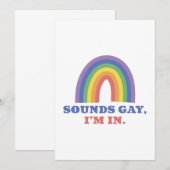 Sounds Gay I'm In Bedankkaart (Voorkant / Achterkant)