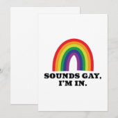 Sounds Gay I'm In Bedankkaart (Voorkant / Achterkant)