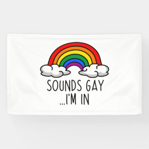 SOUNDS GAY I'M IN - Cute Rainbow Spandoek