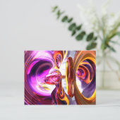 Soundwave Abstract Briefkaart (Staand voorkant)