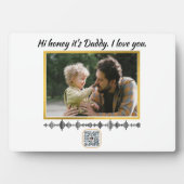 SoundWave Art QR-code - aangepaste spraakopname Fotoplaat (voorkant)