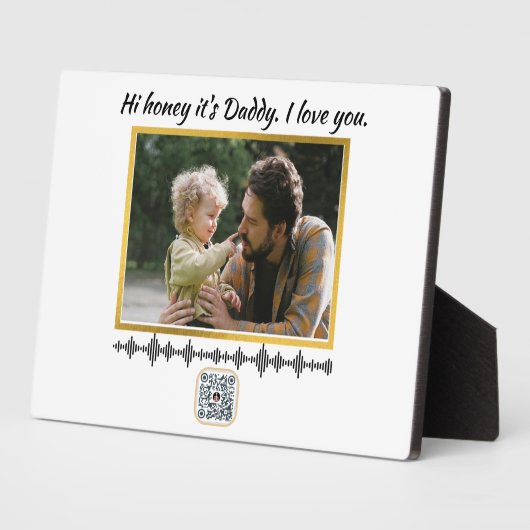 SoundWave Art QR-code - aangepaste spraakopname Fotoplaat (Zijkant)