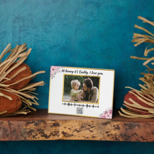 SoundWave Art QR-code - aangepaste spraakopname Fotoplaat (Zijkant)