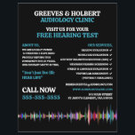 Soundwave Design, audioloog, audiologie klinisch Flyer<br><div class="desc">Soundwave-ontwerp,  audioloog,  audiologie-clinic Adverteren flyers door de winkel van het Visitekaartje.</div>