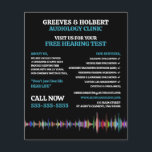 Soundwave Design, audioloog, audiologie klinisch Flyer<br><div class="desc">Soundwave-ontwerp,  audioloog,  audiologie-clinic Adverteren flyers door de winkel van het Visitekaartje.</div>