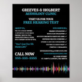 Soundwave Design, audioloog, audiologie klinisch Poster (Voorkant)