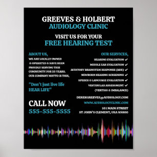 Soundwave Design, audioloog, audiologie klinisch Poster