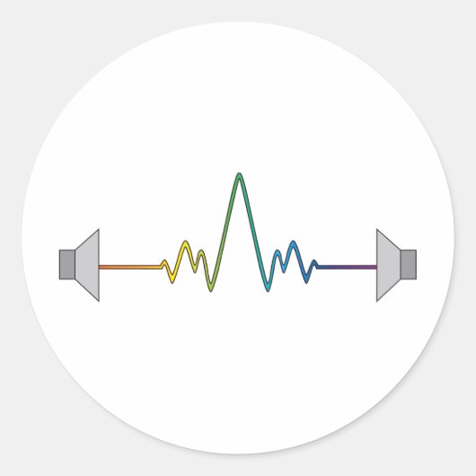 Soundwave Ronde Sticker (Voorkant)