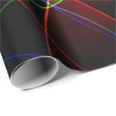 Soundwaves Neon Fractal Cadeaupapier (Rol Hoek)